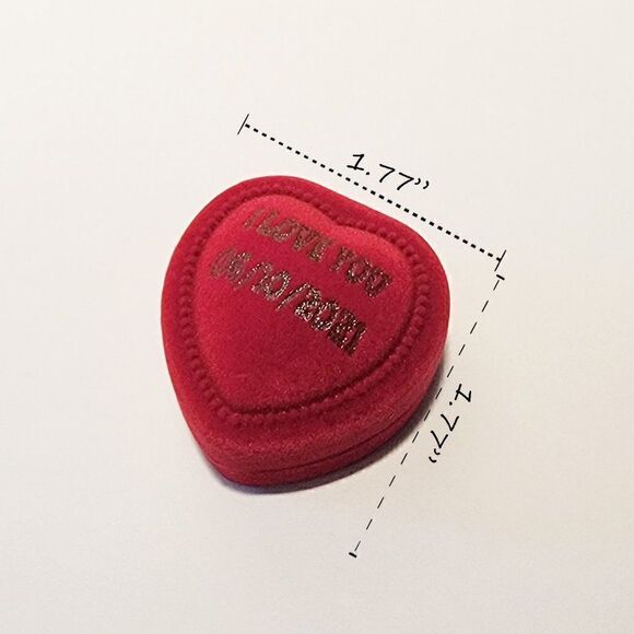 Personalized Heart Ring Box - Custom Engraved Ring Box - Handwriting Ring Box - Picture 5 of 6